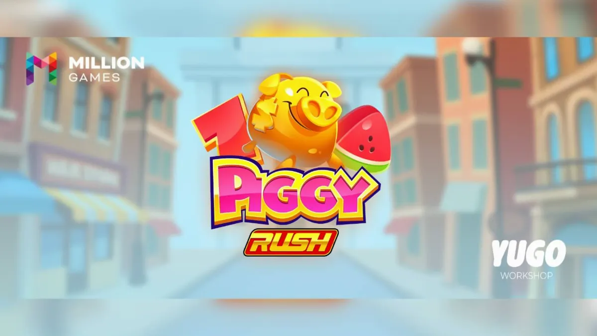Interface colorida e divertida do jogo de slot Piggy Rush com temática de fazenda